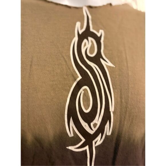 Slipknot🔥 Tan and Brown Cut Neck T-Shirt Women’s Size XL Concert Music - Picture 2 of 6
